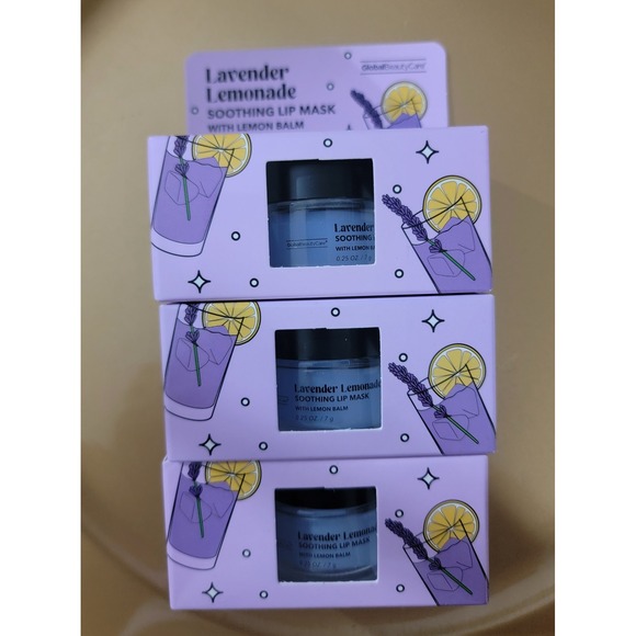 Global Beauty Care Other - Set of 3 Global Beauty Care Lavender Lemonade Soothing Lip Mask with Lemon Balm
